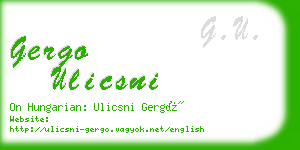 gergo ulicsni business card